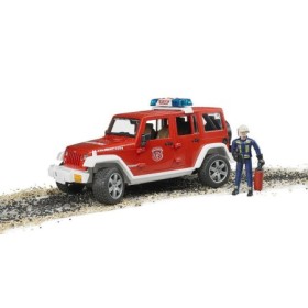 Bruder Jeep Wrangler Unlimited Rubicon de pompieri cu figurina